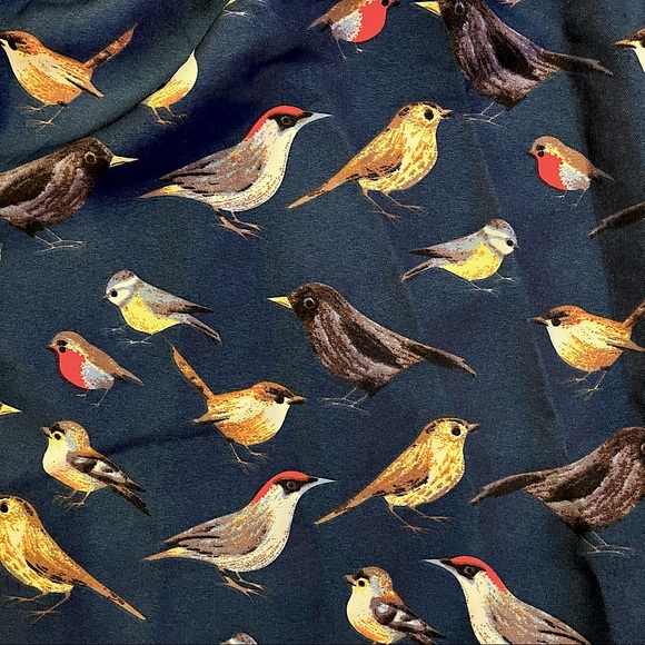 Miss Mny Bird Pattern Women's Flare Elastic Waist Skirt - Picture 4 of 4